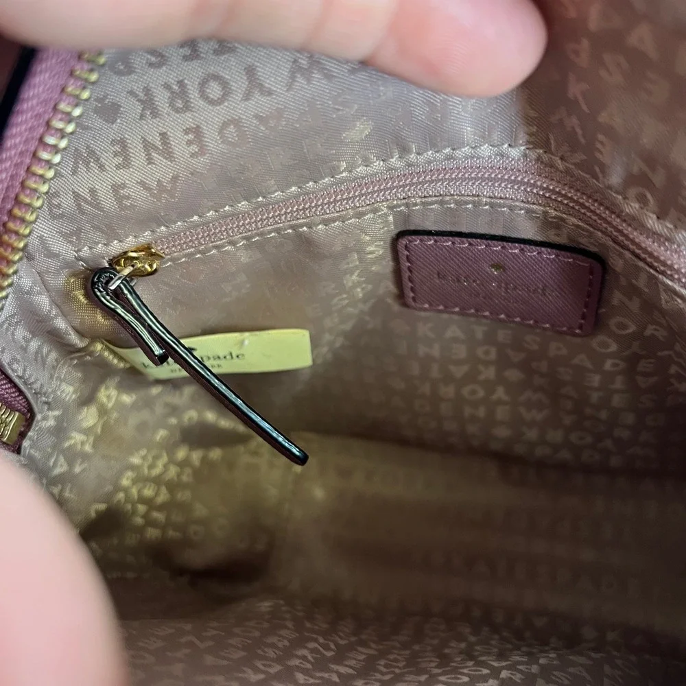 Kate Spade Newbury Lane Cammi Crossbody Bag‎ Leather Mauve Purple Camera Purse